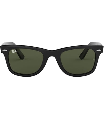 Amazon.com: Ray-Ban Man Sunglasses Black Frame, G-15 Green Lenses